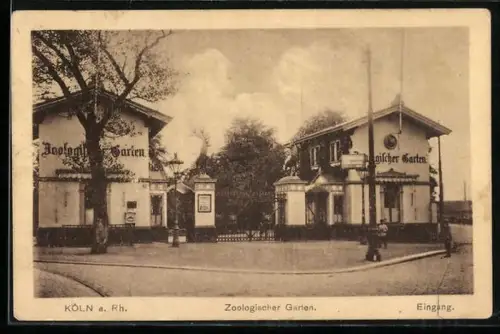 AK Köln a. Rh., Zoologischer Garten, Eingang