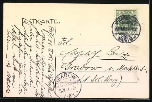 AK Frankfurt a. M., Rossmarkt mit Strassenbahn