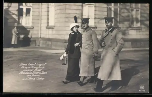 AK Victoria Louise Herzogin von Braunschweig, Prinz Oskar und Prinz Ernst August