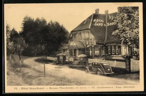 AK Col du Donon, Hôtel Sans-souci, une voiture