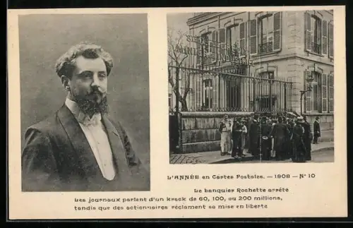 AK Ste. Gle du Credit Minter & Industriel, Le banquier Rochette arrete, les journaux perlent d`un krack