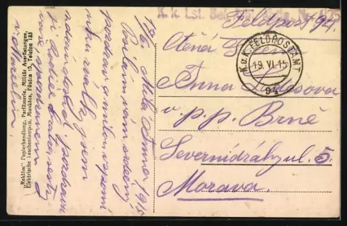 AK Karpaten, Uferpartie mit Haus