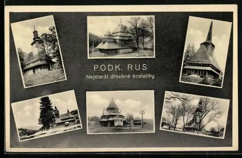 AK Podkarpatská Rus, Nejstarsí drevené kostelíky