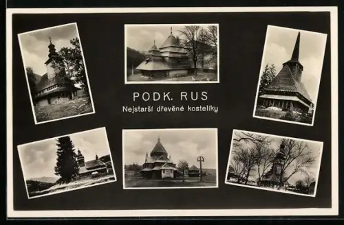 AK Podkarpatská Rus, Nejstarsí drevené kostelíky