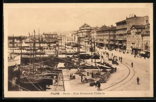 AK Fiume, Porto, Riva Emanuele Filiberto