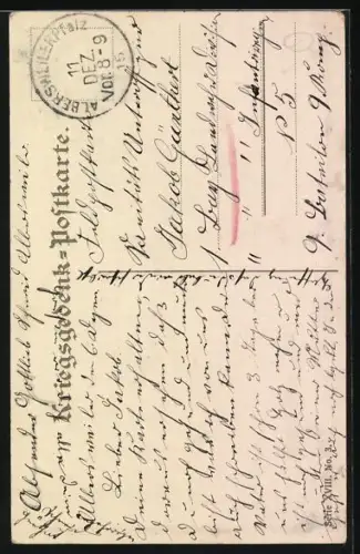 AK Hand mit Kranz und Flagge, Zweibund