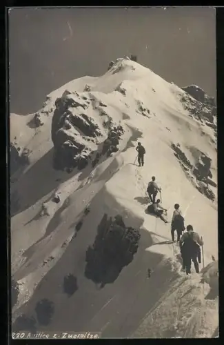 AK Bergsteiger beim Anstieg auf die Zugspitze
