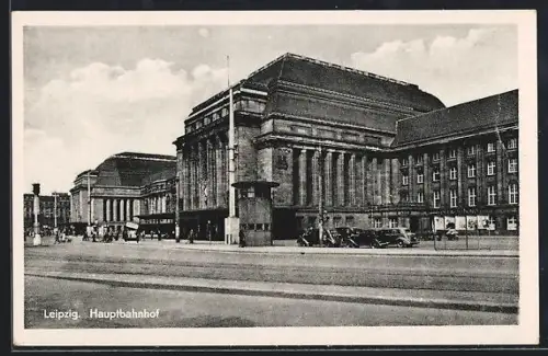AK Leipzig, Ansicht vom Hauptbahnhof