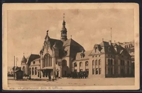 AK Coblenz, Hauptbahnhof, Totalansicht