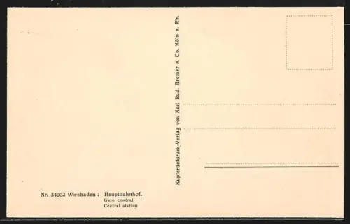 AK Wiesbaden, Hauptbahnhof, Totalansicht