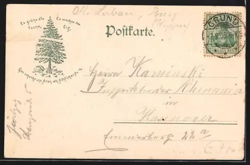 AK Bad Grund im Harz, Ortsansicht gegen die bewaldeten Anhöhen