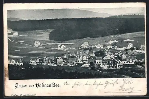 AK Hahnenklee, Ortsansicht vom Berghang aus