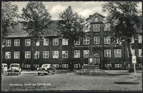 AK Rendsburg, Partie am Schlossplatz