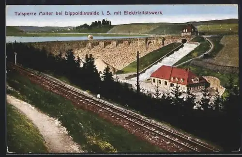 AK Dippoldiswalde i. S., Talsperre Malter mit Elektrizitätswerk