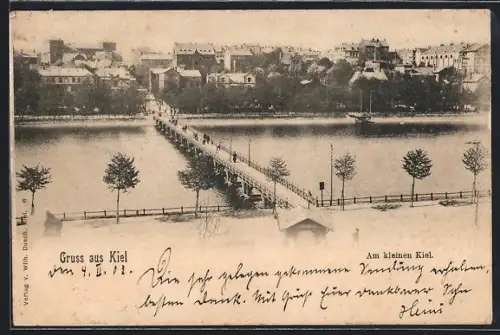 AK Kiel, Am kleinen Kiel mit Brücke