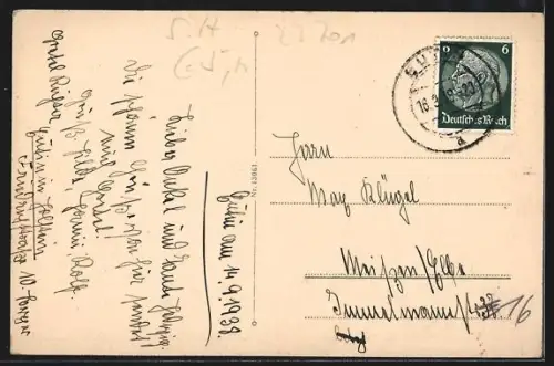 AK Eutin /Holst. Schweiz, See Ufer mit Boot Freischütz