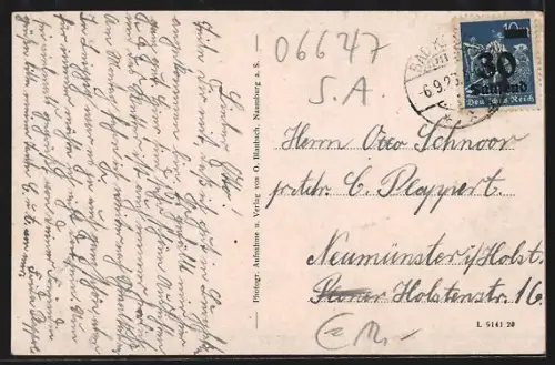 AK Burghessler, Totalansicht des Ortes und Umgebung