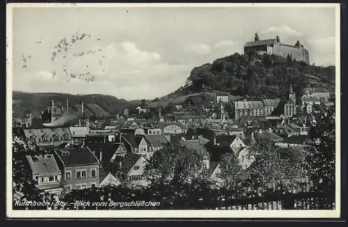 AK Kulmbach, Blick vom Bergschlösschen auf die Stadt