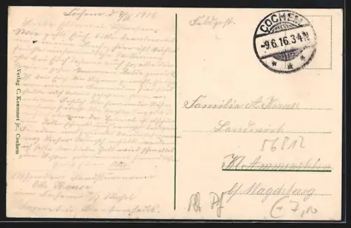 AK Cochem a. d. Mosel, Vogelschau auf den Ort und Kaiser-Wilhelm-Brücke