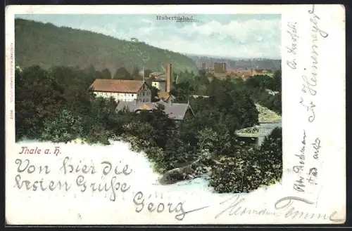 AK Thale a. H., Blick auf das Hubertusbad