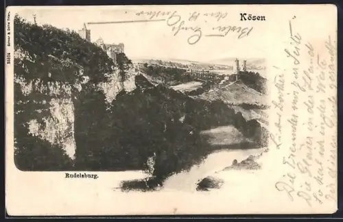 AK Kösen, Blick auf die Rudelsburg