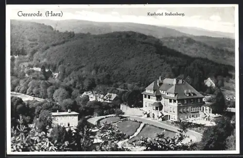 AK Gernrode /Harz, Kurhotel Stubenberg, Inh. Hans Meves