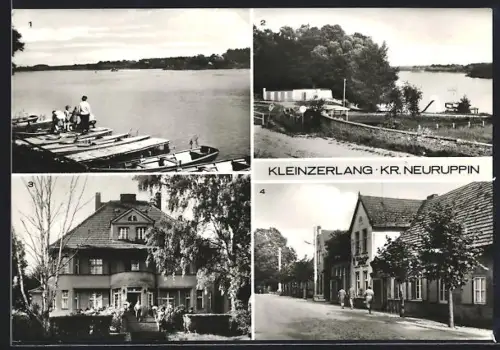 AK Kleinzerlang /Neuruppin, FDGB-Cafe Pälitzsee, Erholungsheim Frieden