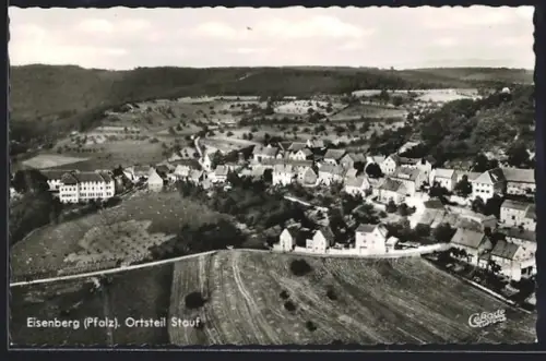 AK Eisenberg /Pfalz, Fliegeraufnahme des Ortsteils Stauf