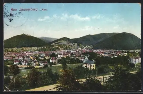 AK Bad Lauterberg / Harz, Blick auf Stadt und Harzvorberge