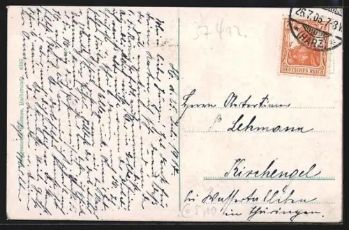 AK Herzberg a. H., Schloss mit Ortspartie