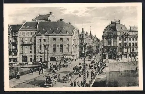 AK Berlin, Weidendammer Brücke u. Komische Oper