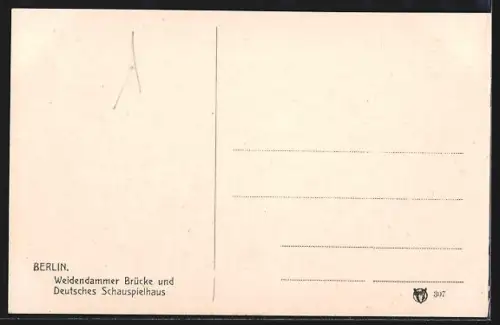 AK Berlin, Weidendammer Brücke u. Komische Oper