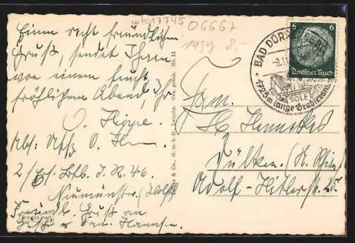 AK Weissenfels, Stadtansicht mit Flusspartie