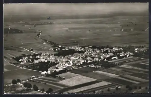 AK Bermaringen /Ulm, Fliegeraufnahme des Ortes mit Umgebung