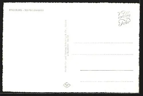 AK Rendsburg, Schiffbrückenplatz mit VW Käfer