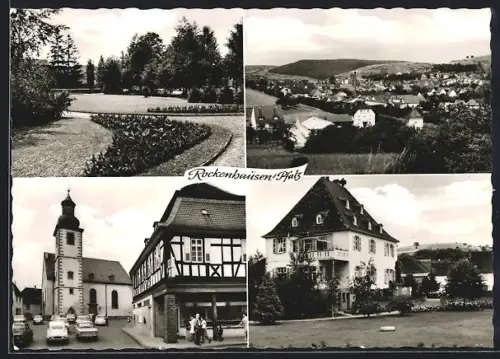 AK Rockenhausen /Pfalz, Kirche mit Fachwerkhaus
