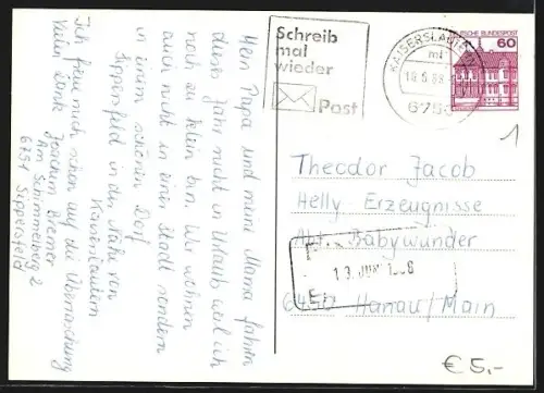 AK Sippersfeld /Donnersbergkreis, Kirche, Strassenpartie im Ort