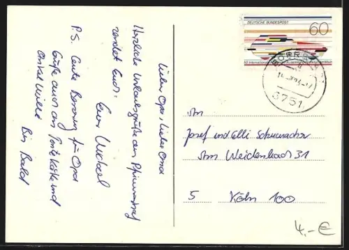 AK Sippersfeld /Donnersbergkreis, Kirche, Wasserpartie im Ort