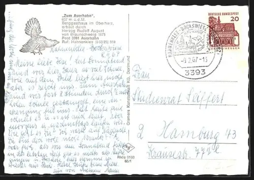 AK Auerhahn /Hahnenklee, Gasthaus Zum Auerhahn im Schnee