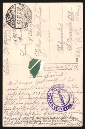 AK Alten-Grabow, Uhrturm mit Berghotel