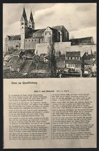 AK Quedlinburg, Blick auf den Dom