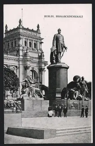 AK Berlin-Tiergarten, Blick auf das Bismarckdenkmal