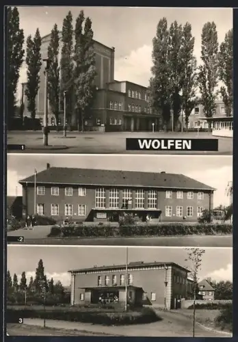 AK Wolfen, Theater der Werktätigen, Bahnhof, Filmtheater
