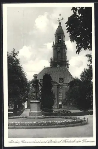 AK Potsdam, Garnisonkirche und Denkmal Friedrich des Grossen