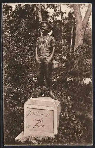 AK Weissenfels a. Saale, Partie im Stadt-Park, Standbild Weils mich freut