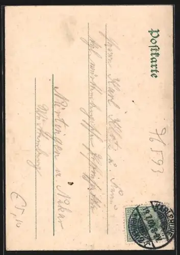 AK Gernsbach, Rathaus, Frontalansicht