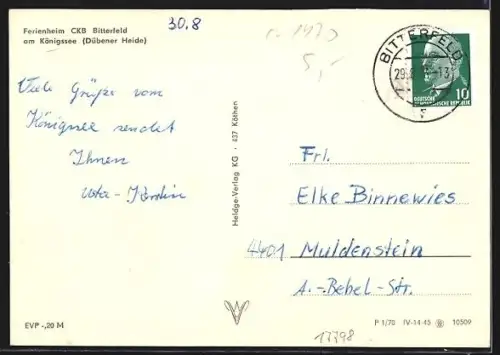 AK Bitterfeld, Ferienheim CKB Bitterfeld am Königssee