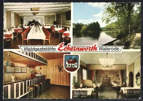 AK Walsrode, Waldgaststätte Eckernworth, Besitzer R. Meyer und Sohn, verschiedene Innenansichten
