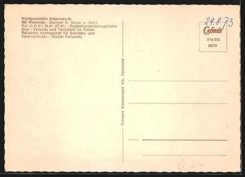 AK Walsrode, Waldgaststätte Eckernworth, Besitzer R. Meyer und Sohn, verschiedene Innenansichten