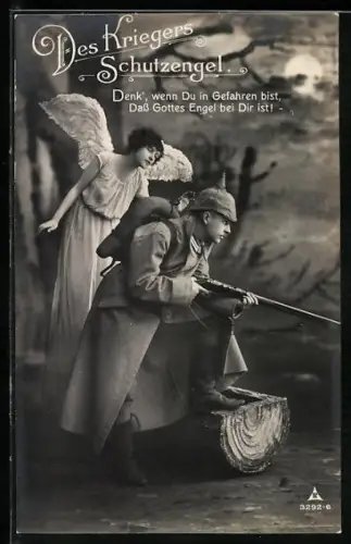 AK Des Kriegers Schutzengel - Denk`, wenn Du in Gefahren bist...
